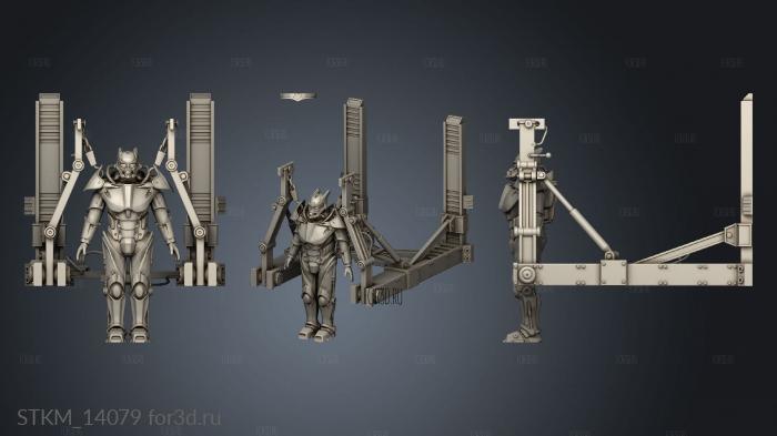 Fallout boom platforms stl model for CNC