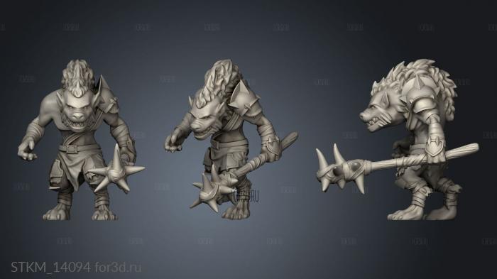 heros Gnoll Ravager stl model for CNC