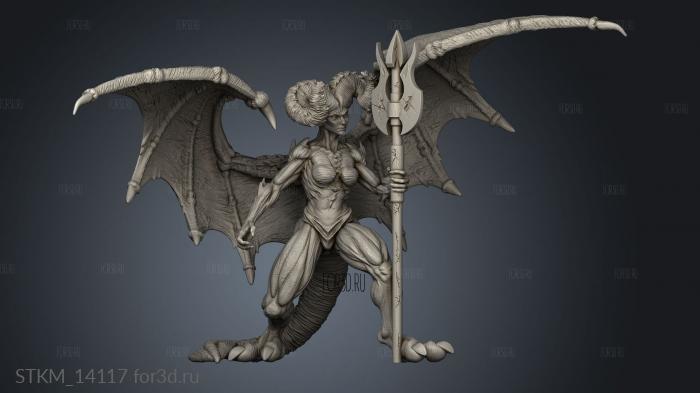 horned devil female horned devil female stl model for CNC