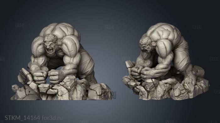 Hulk Smash stl model for CNC