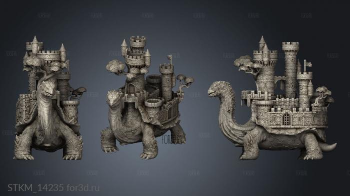 Fantasy Crusade Darkness Tortoise figures Gul Trot Fortress Back Little stl model for CNC