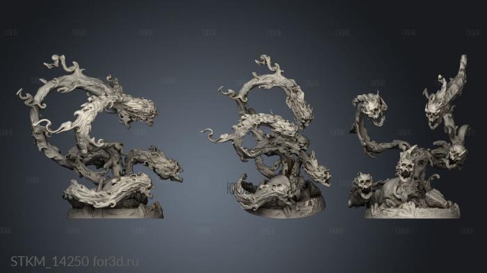 Kagutsuchi Flaming Skull grp stl model for CNC