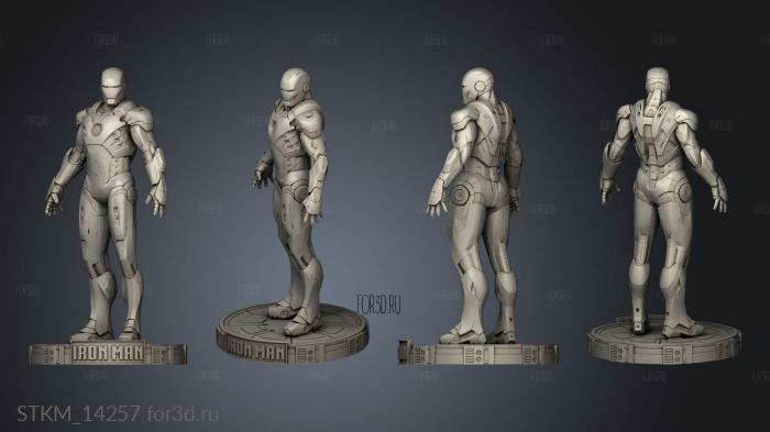 Iron Man MK Standing stl model for CNC
