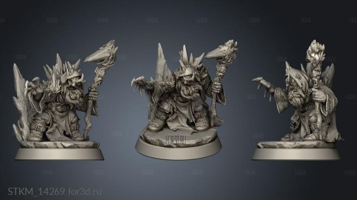 Kragudur Clan Crystalomancer stl model for CNC