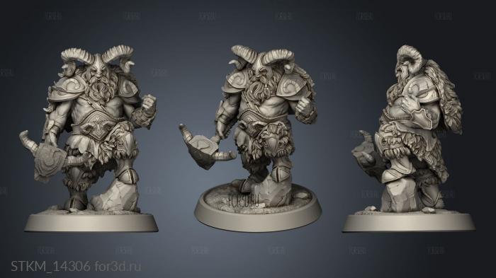 Wodengar Clan Weregoat Humanoid stl model for CNC