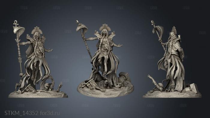 JUNIO Empire Sands The God King Undead stl model for CNC