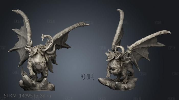 Might The Tusk Dragon stl model for CNC