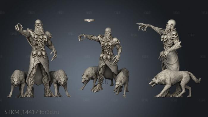 Keoghradan Druid Wolves stl model for CNC