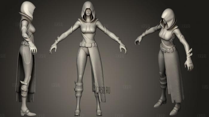GLOW  Fortnite Outfit stl model for CNC