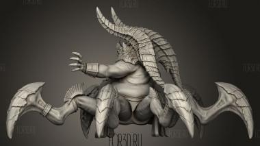 Морской демон Крилганатх 3d stl модель для ЧПУ