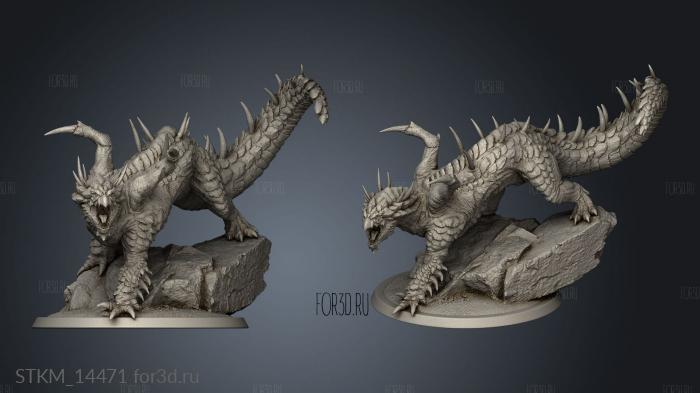 Lord the Brown Dragon Young stl model for CNC