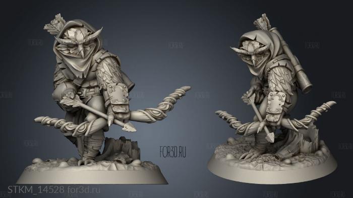 Owl Archer stl model for CNC