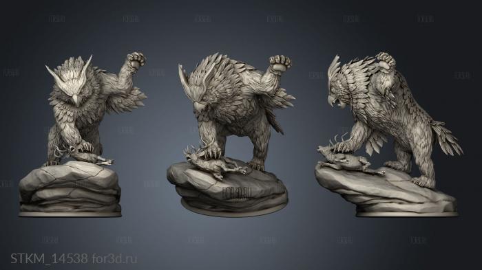 ork Owlbear stl model for CNC