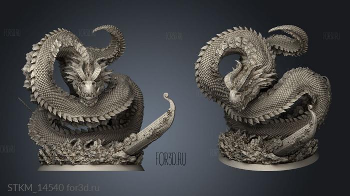 rse Mythology Jormungandr stl model for CNC