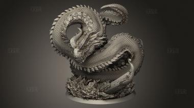 Русская мифология Йормунгандр 3d stl модель для ЧПУ