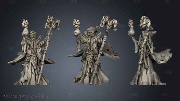 Lich and Skeletons stl model for CNC