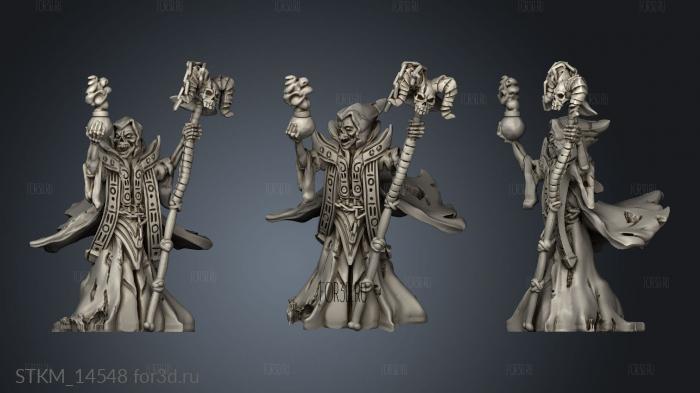 Lich and Skeletons stl model for CNC