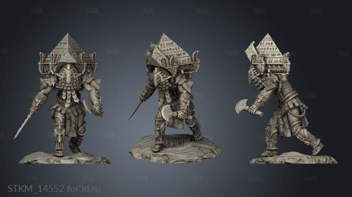 Pyramid Golem stl model for CNC