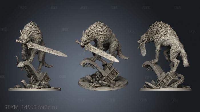 Old Wolf Fenrir Requiem Demon Hunters stl model for CNC