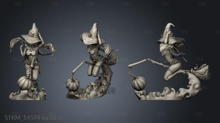 little witch mona stl model for CNC