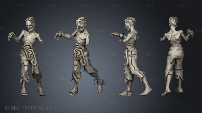 Zombies stl model for CNC