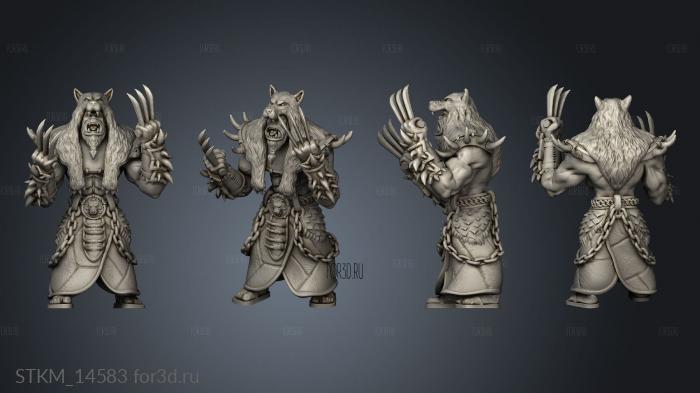 Orc Tribe Forge Shaman Wolverine Rc wolf stl model for CNC