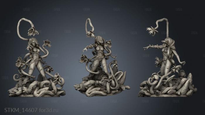 Poison Statue stl model for CNC