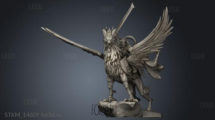 Lord Calian on Winged Hippollyon stl model for CNC