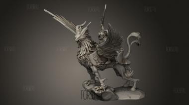 Лорд Калиан на крылатом Ипполлионе 3d stl модель для ЧПУ