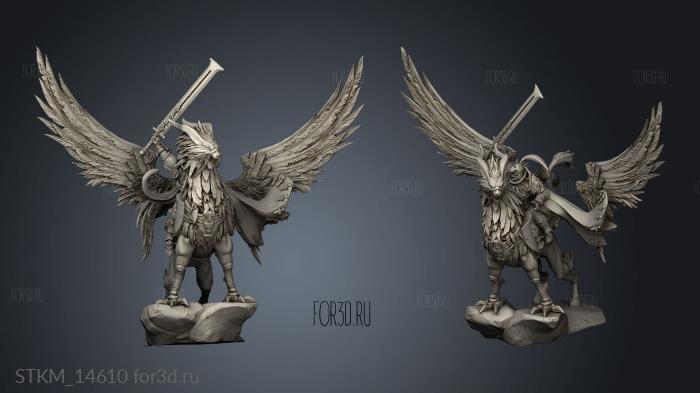 Lord Calian on Winged Hippollyon Wing stl model for CNC