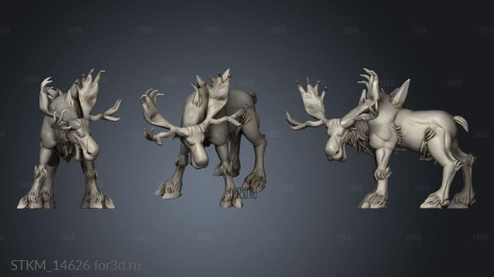 Friends White Moose stl model for CNC