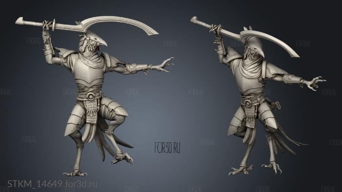 Kenku Soldiers Lord The Soldier Khopesh Guard stl model for CNC