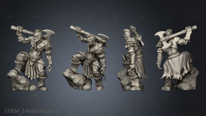 Melee Dan Kelly Adventurers Guild Male Barbarian Halforc 3d stl модель для ЧПУ