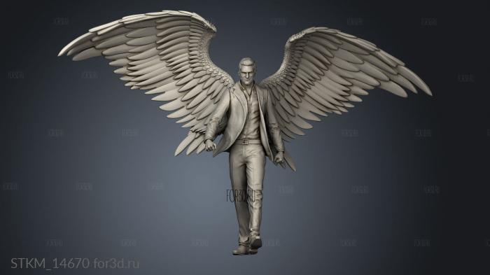 Lucifer Morningstar wing stl model for CNC