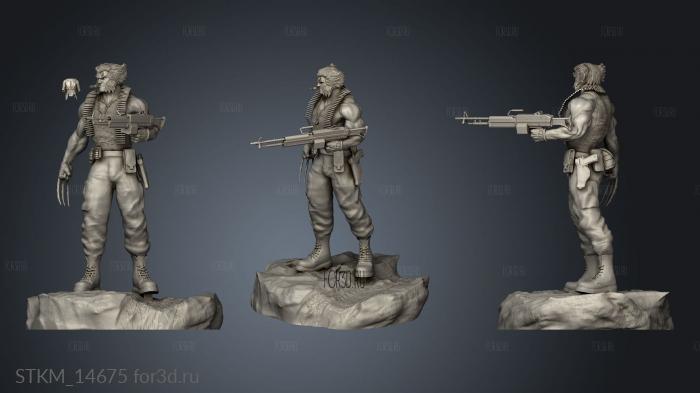 LOGAN SOLDIER HUBER AMETRALLADORA stl model for CNC