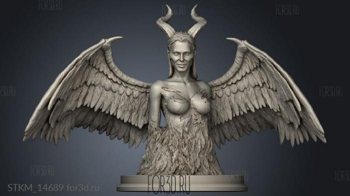 maleficent princess evil paulienet wing stl model for CNC