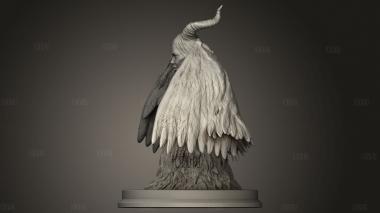 Малефисента принцесса зла полиенет обернула рога крылом 3d stl модель для ЧПУ