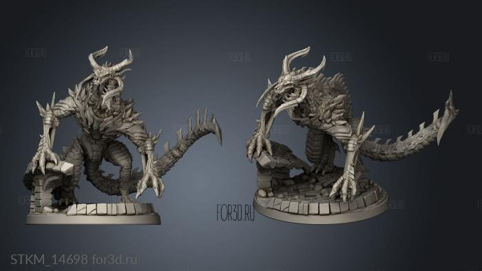 Malignant Dracolich Epic stl model for CNC