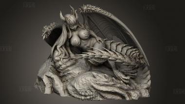 Девушка из Катароса 3d stl модель для ЧПУ