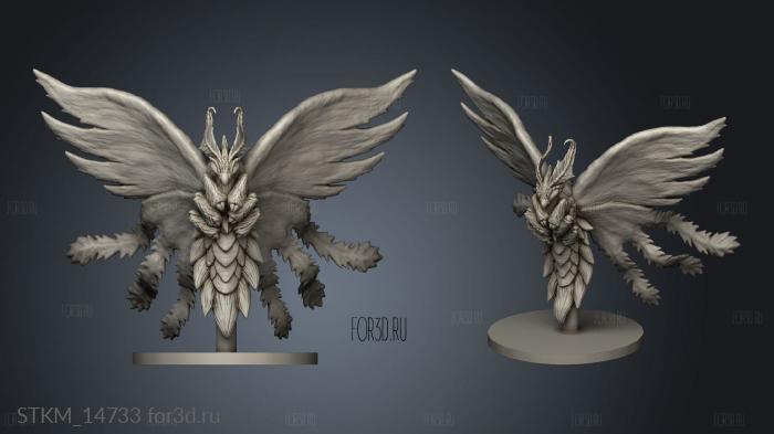 Phoenix Moth stl model for CNC