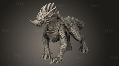 Монстр Синий Стражник Дрейк Маунт 3d stl модель для ЧПУ