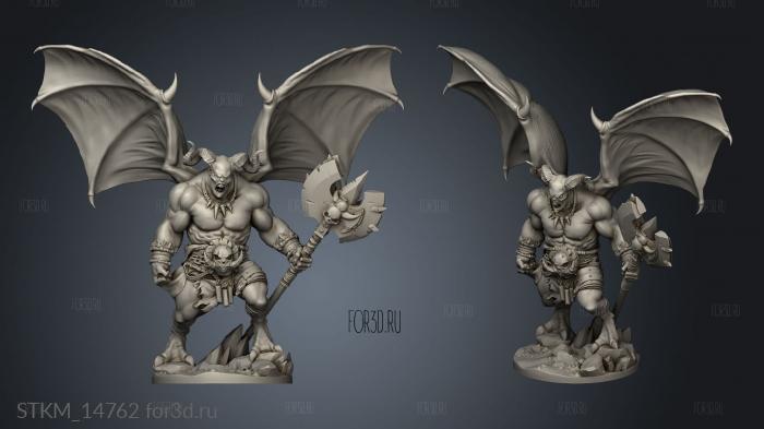 Epic Demonic Bosses Axaroth Hellbringer BIG Big Demon Axe stl model for CNC