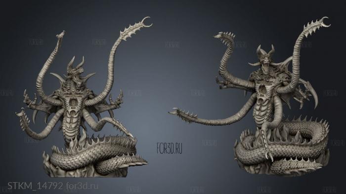 Michael Satan Back stl model for CNC