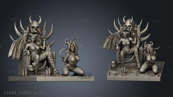 Queen Succubus stl model for CNC