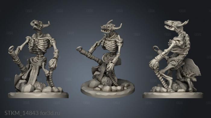 Minotaur Skeletons stl model for CNC