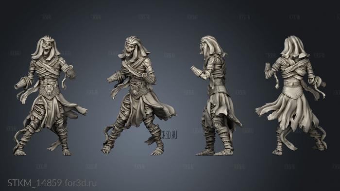 Mummy Warriors stl model for CNC