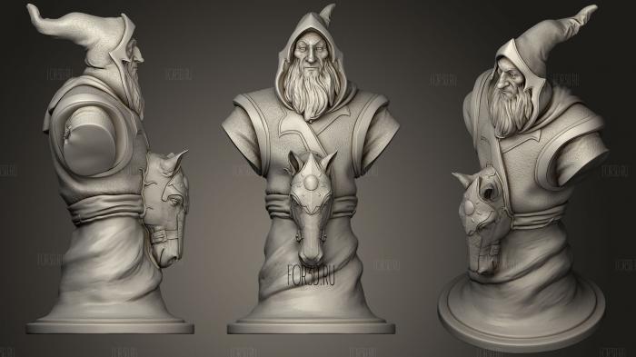 Knight Keeper of the Light Dota 2 Chess Piece stl model for CNC