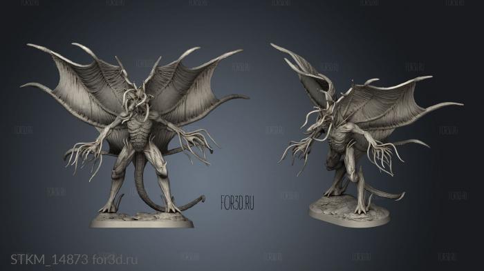 Mind Flayer Dragon stl model for CNC