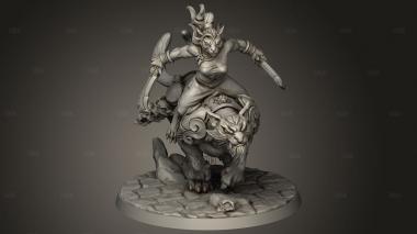Модульный Всадник на тигре-ракше 3d stl модель для ЧПУ