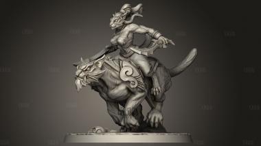 Модульный Всадник на тигре-ракше 3d stl модель для ЧПУ